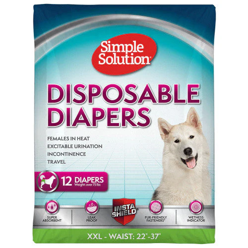 Simple Solution Disposable Diapers White XXL 12pk - Image 2