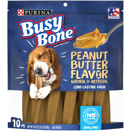 Busy Bone Peanut Butter Small & Medium Dog Treat 4 / 35 oz - Image 2