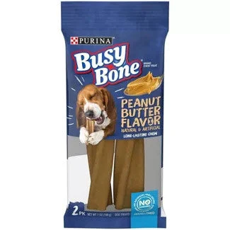 Busy Bone Peanut Butter Small & Medium Dog Treat 6 / 7 oz - Image 2