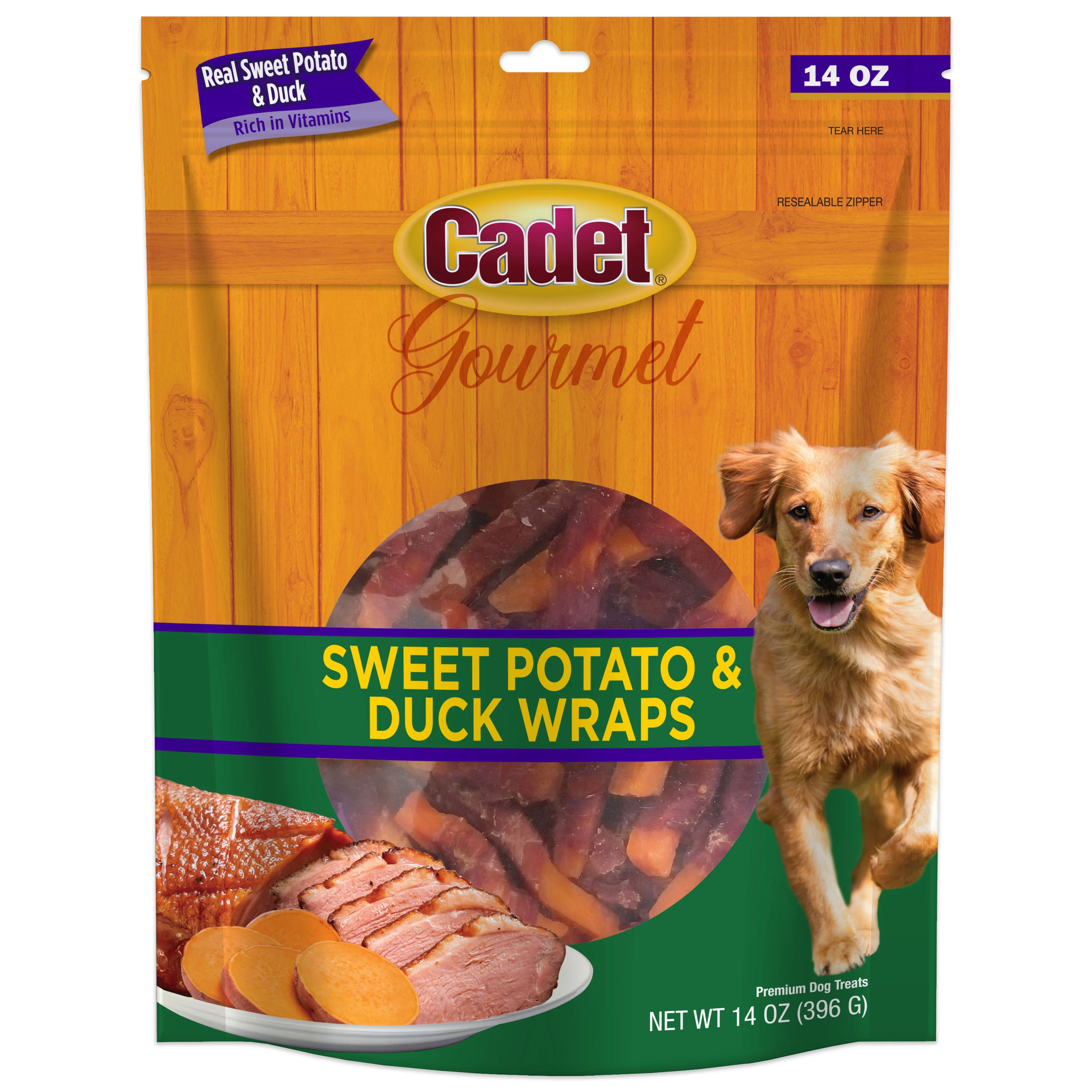 Cadet Gourmet Sweet Potato & Duck Wrapped Dog Treats Duck & Sweet Potato 14 oz
