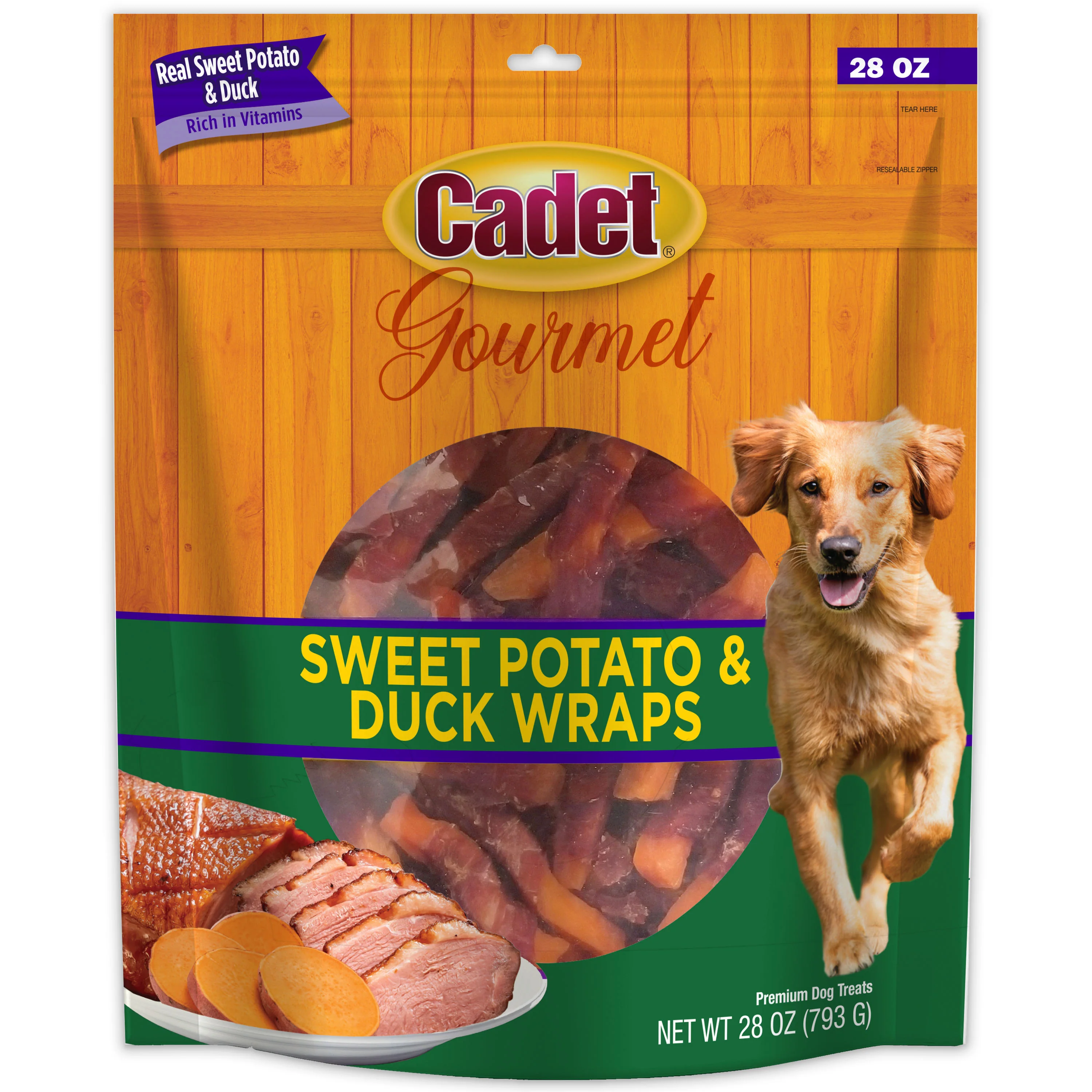 Cadet Gourmet Sweet Potato & Duck Wrapped Dog Treats Duck & Sweet Potato 28 oz