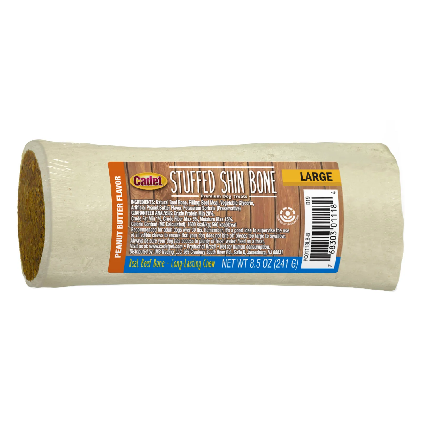 Cadet Stuffed Shin Bones for Dogs Peanut Butter Large (1 ct)