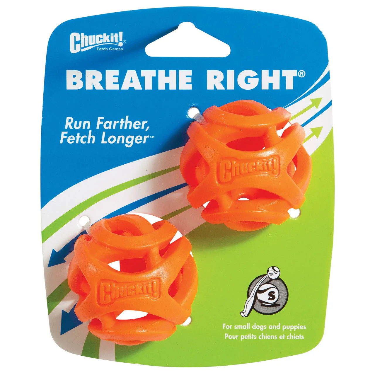 Chuckit! Air Fetch Dog Toy Ball Orange 2pk SM 2"