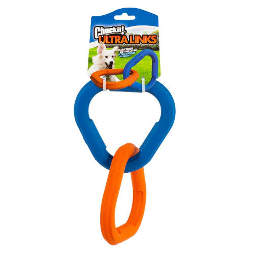 Chuckit! Ultra Links Dog Toy Blue, Orange 9 in One Size - Image 2
