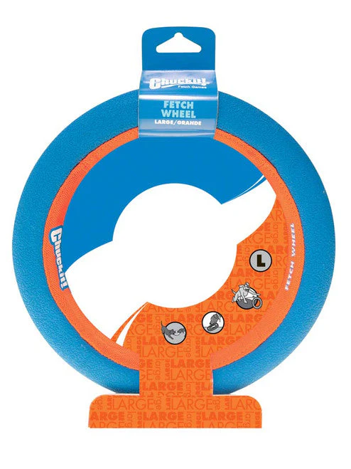 Chuckit! Fetch Wheel Dog Toy Blue/Orange LG - Image 2