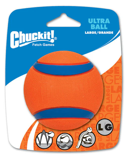 Chuckit! Ultra Ball Dog Toy Blue/Orange LG - Image 2