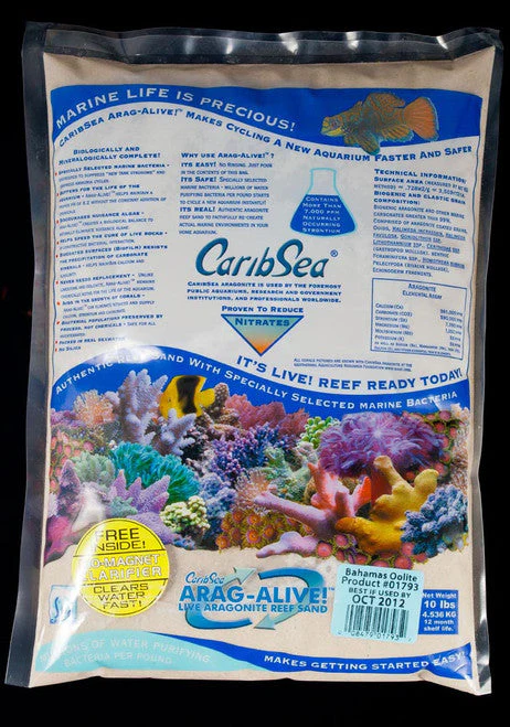 CaribSea Arag-Alive Bahamas Oolite Aquarium Sand 10 lb - Image 2