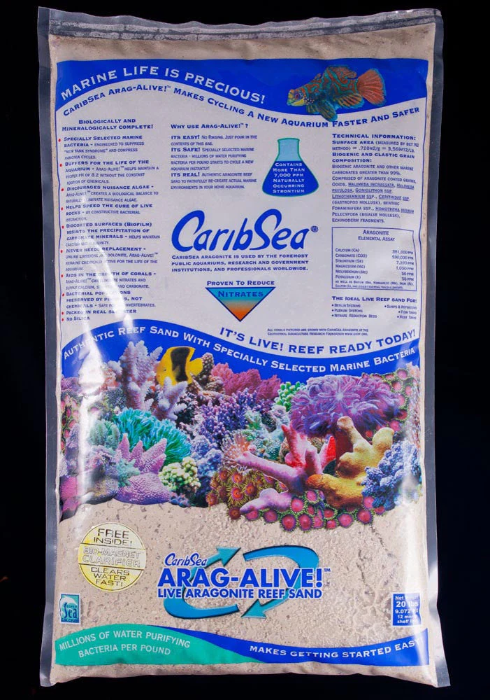 CaribSea Arag-Alive Bimini Pink Aquarium Substrate 2/20 lb