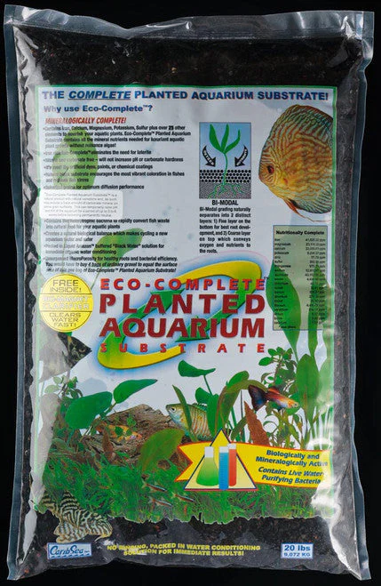 CaribSea Eco-Complete Planted Aquarium Gravel Black 20 lb - Image 2