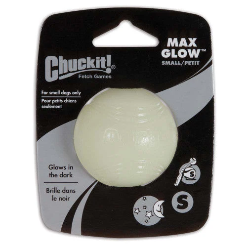 Chuckit! Max Glow Ball Dog Toy White SM - Image 2