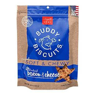 Cloud Star Original Soft & Chewy Buddy Biscuits Bacon & Cheese Value Bag 20oz {L+1x} 938075