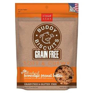 Cloud Star Grain Free Soft & Chewy Buddy Biscuits Homestyle Peanut Butter 5oz {L+1x} 938046 - Image 2