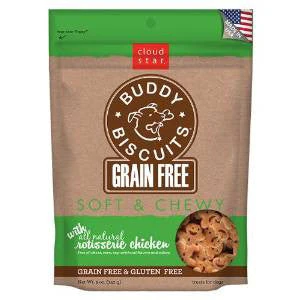 Cloud Star Grain Free Soft & Chewy Buddy Biscuits Treat Rotisserie Chicken 5oz {L+1x} 938045 - Image 2