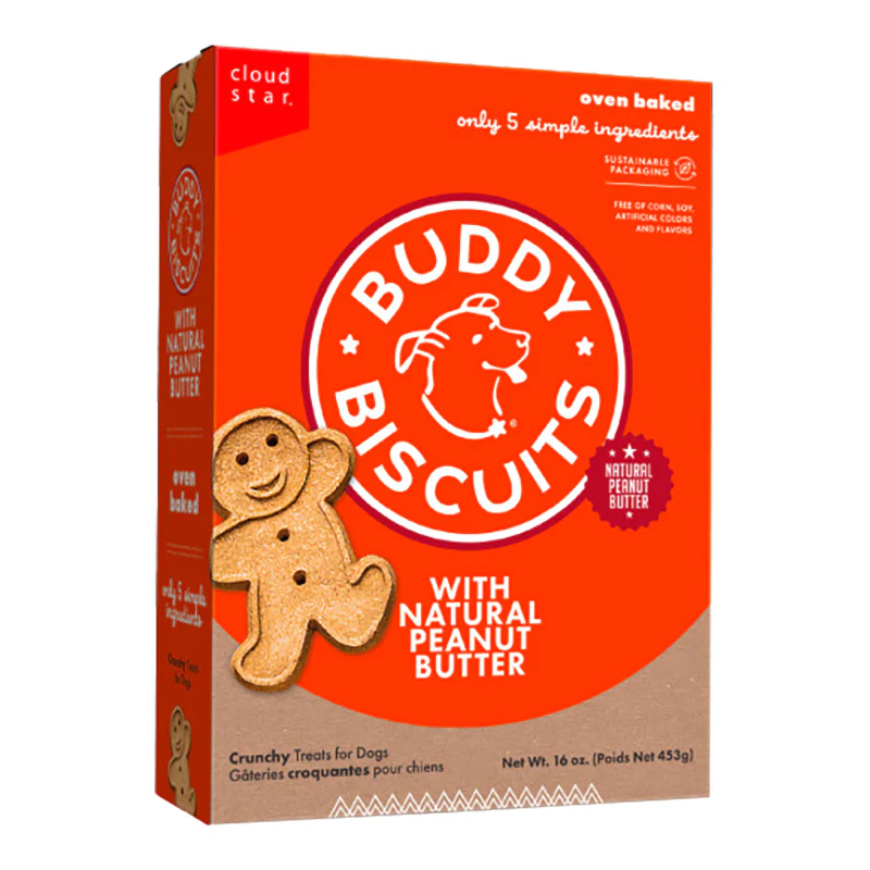 Cloud Star Original Buddy Biscuits Peanut Butter 16 oz. {L+1x}