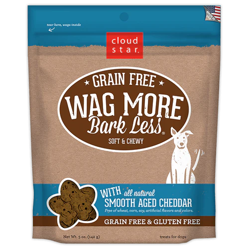 Wag More Bark Less Grain Free Soft & Chewy Treats with Smooth Aged Cheddar 5Z {L+1x} 938136 - Image 2