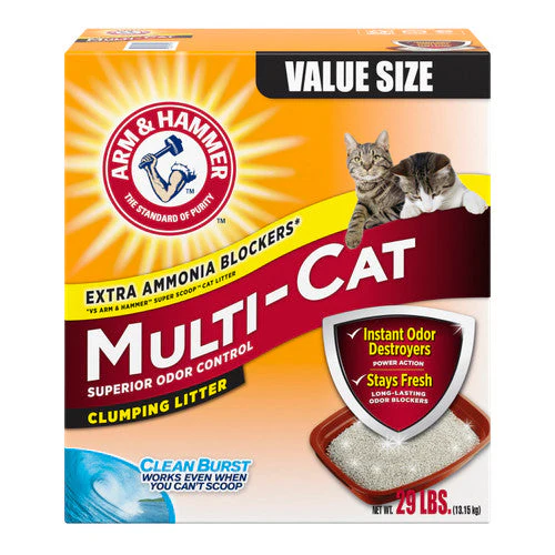 Arm & Hammer Multi-Cat Odor Control Clumping Cat Litter 29lb - Image 2