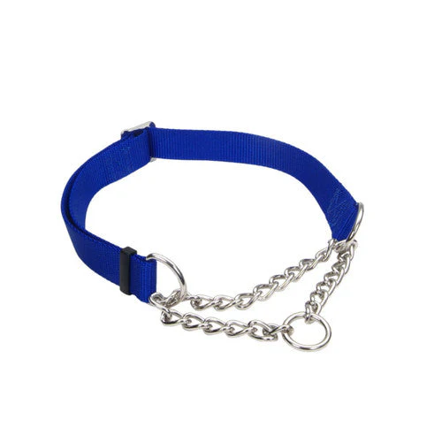 Check-Choke Adjustable Check Training Dog Collar Blue 3/4 in x 14-20 in - Image 2