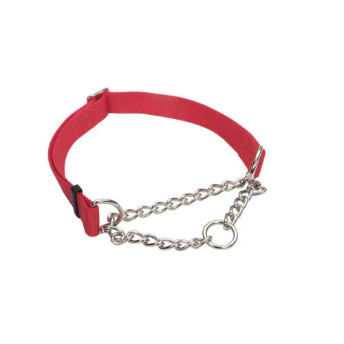 Check-Choke Adjustable Check Training Dog Collar Red 3/4 in x 14-20 in - Image 2