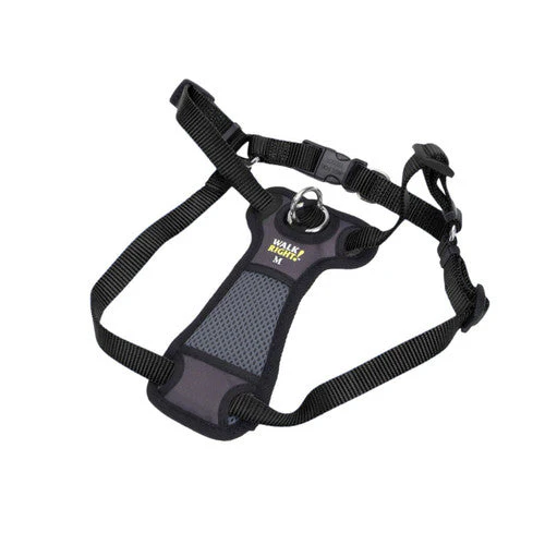 Walk Right Front-Connect Padded Dog Harness Black MD 20-30in - Image 2