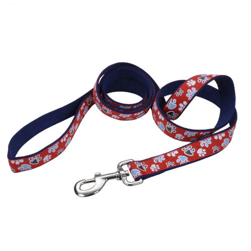 Ribbon Nylon Dog Leash Red 1 in x 6 ft - Image 2