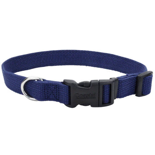 New Earth Soy Adjustable Dog Collar Indigo 3/4 in x 12-18 in - Image 2