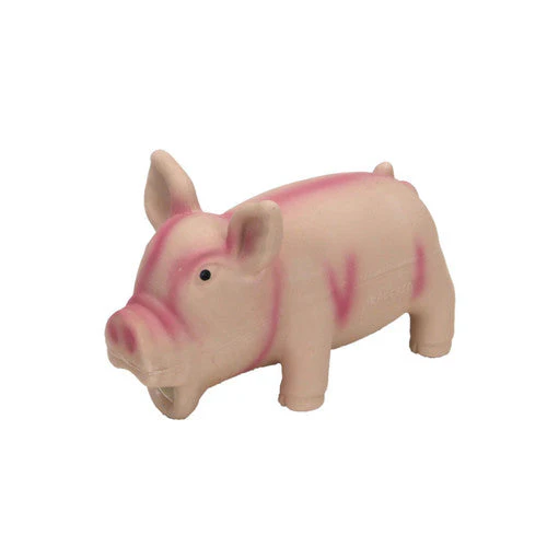 Rascals Latex Dog Toy Pig 6.25 in - Image 2