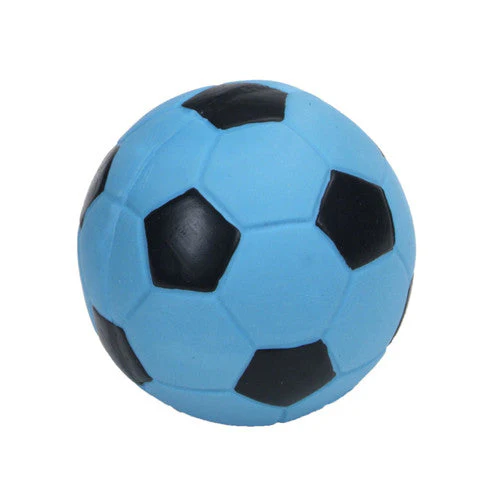 Rascals Latex Dog Toy Soccerball Blue 3 in - Image 2