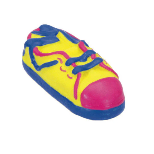 Rascals Latex Dog Toy Tennis Shoe Multi-Color 3.5 in - Image 2