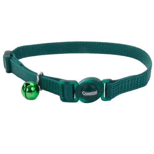 Safe Cat Adjustable Snag-Proof Nylon Breakaway Collar Hunter Green 3/8 in x 8-12 in - Image 2