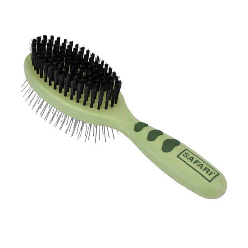 Safari Pin and Bristle Combo Dog Brush Green LG - Image 2