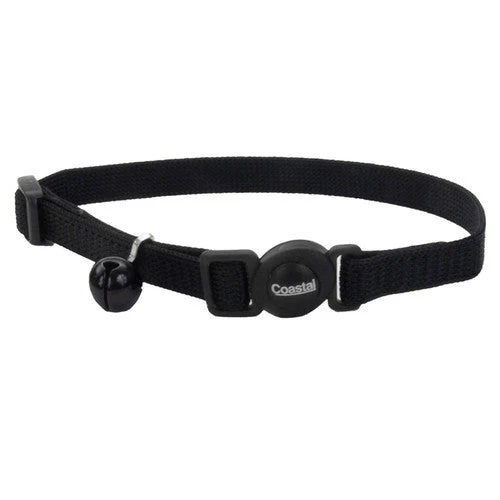 Safe Cat Adjustable Snag-Proof Nylon Breakaway Collar Black 3/8 in x 8-12 in - Image 2