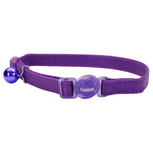 Safe Cat Adjustable Snag-Proof Nylon Breakaway Collar Purple 3/8 in x 8-12 in - Image 2