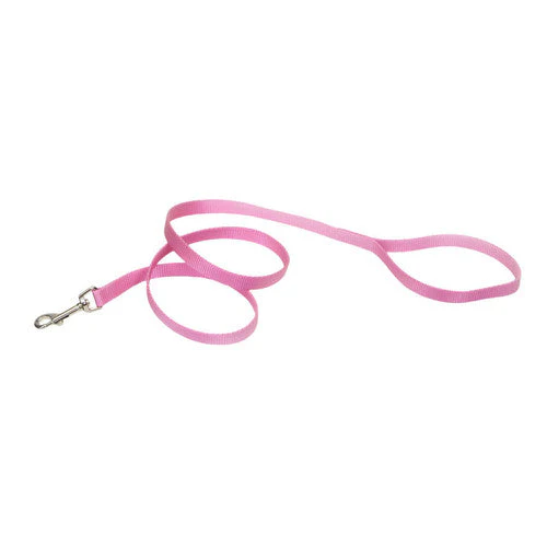 Coastal Single-Ply Nylon Dog Leash Pink Bright 5/8 in x 6 ft - Image 2