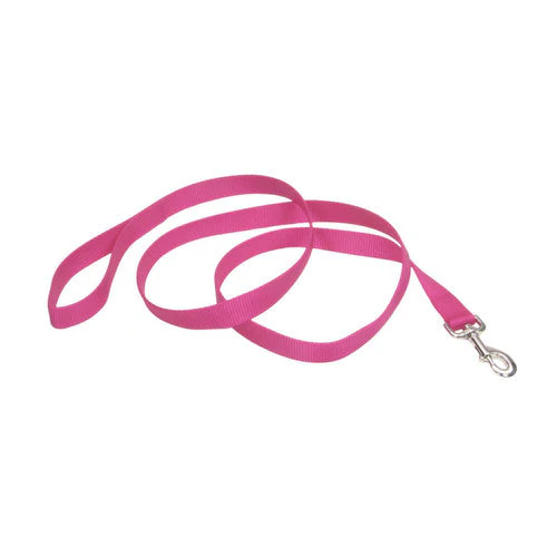 Coastal Single-Ply Nylon Dog Leash Neon Pink 3/4 in x 4 ft - Image 2