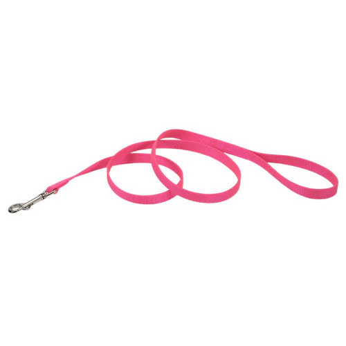 Coastal Single-Ply Nylon Dog Leash Neon Pink 5/8 in x 6 ft - Image 2