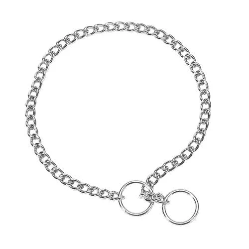 Titan Chain Training Dog Collar Medium Nickel, Chrome 2.5 mm x 18 in - Image 2