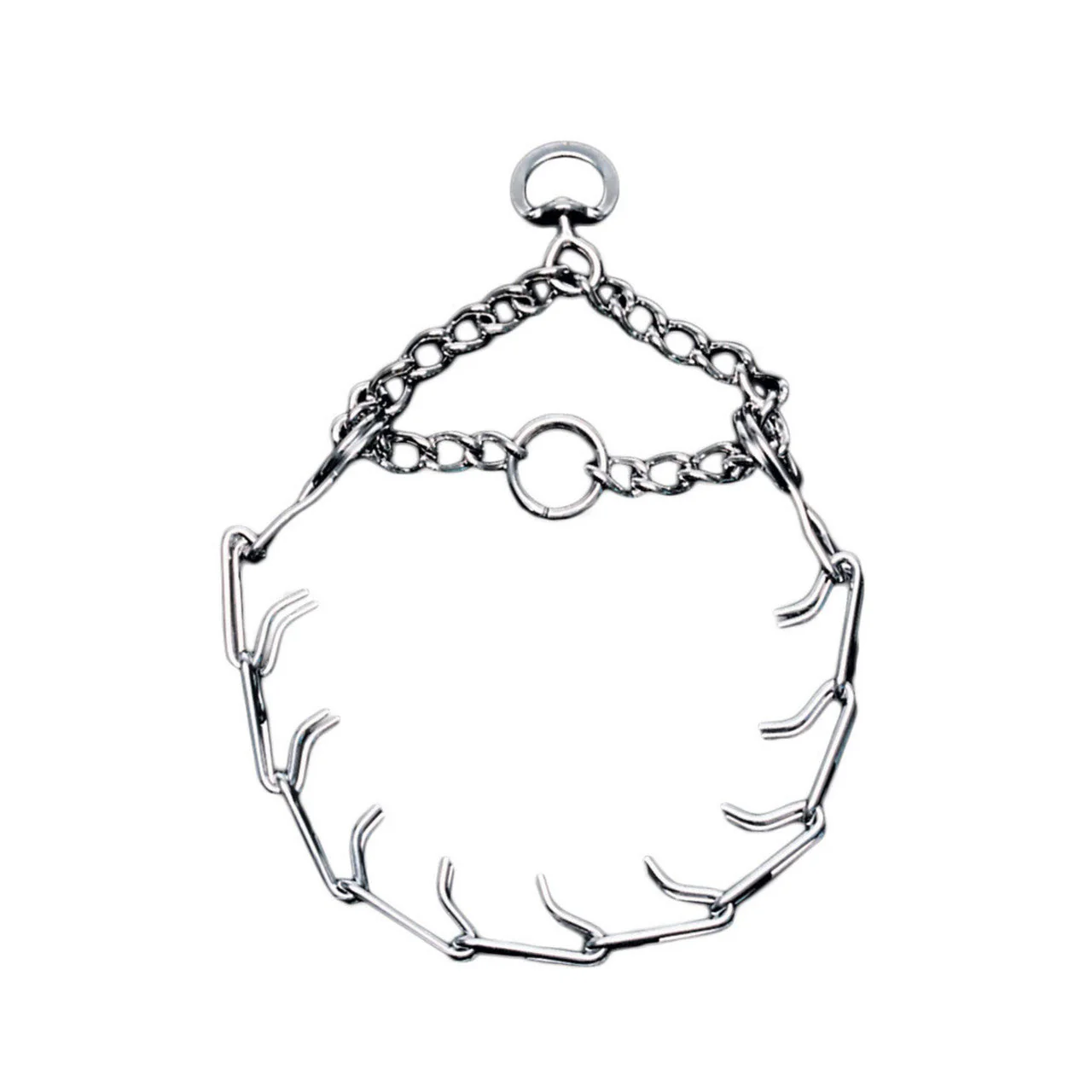 Titan Prong Training Dog Collar Nickel, Chrome 3 mm x 18 in