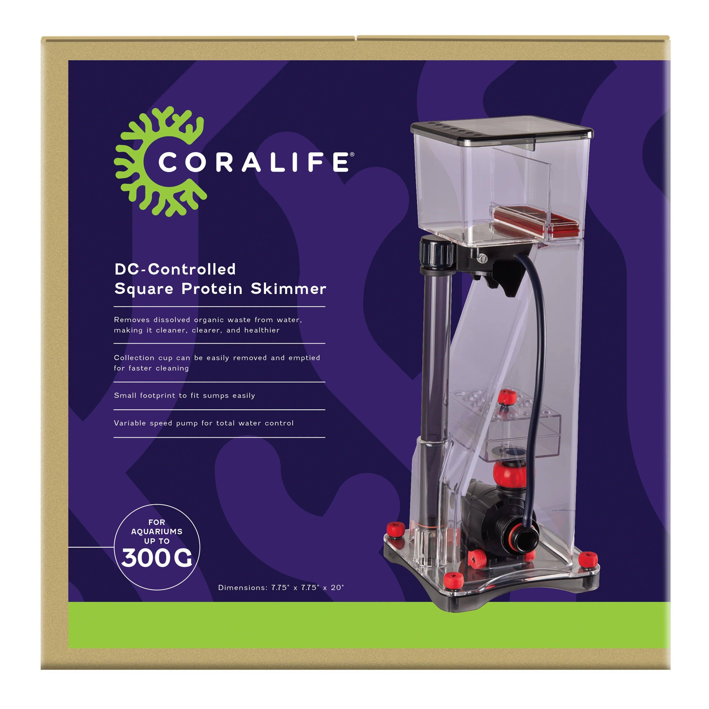 Coralife DC-Controlled Square Protein Skimmer 300 g