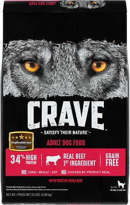 Crave Beef Dry Dog Food 22lb - Image 2