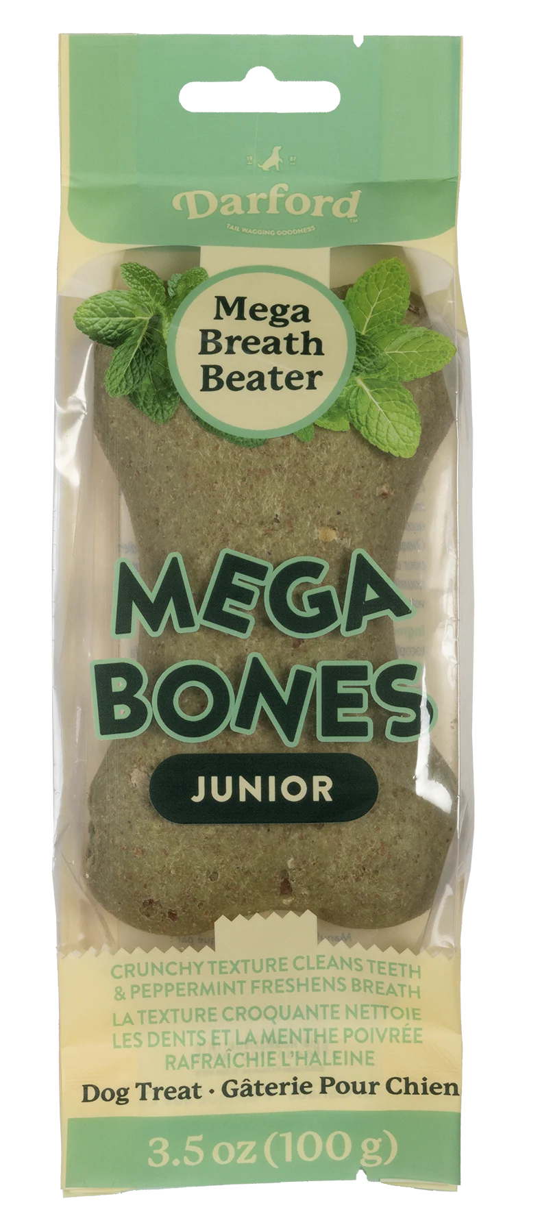 Darford Mega-Bones Mega Breath Beater Dog Dental Treat Junior Breath Beaters 3.5 oz