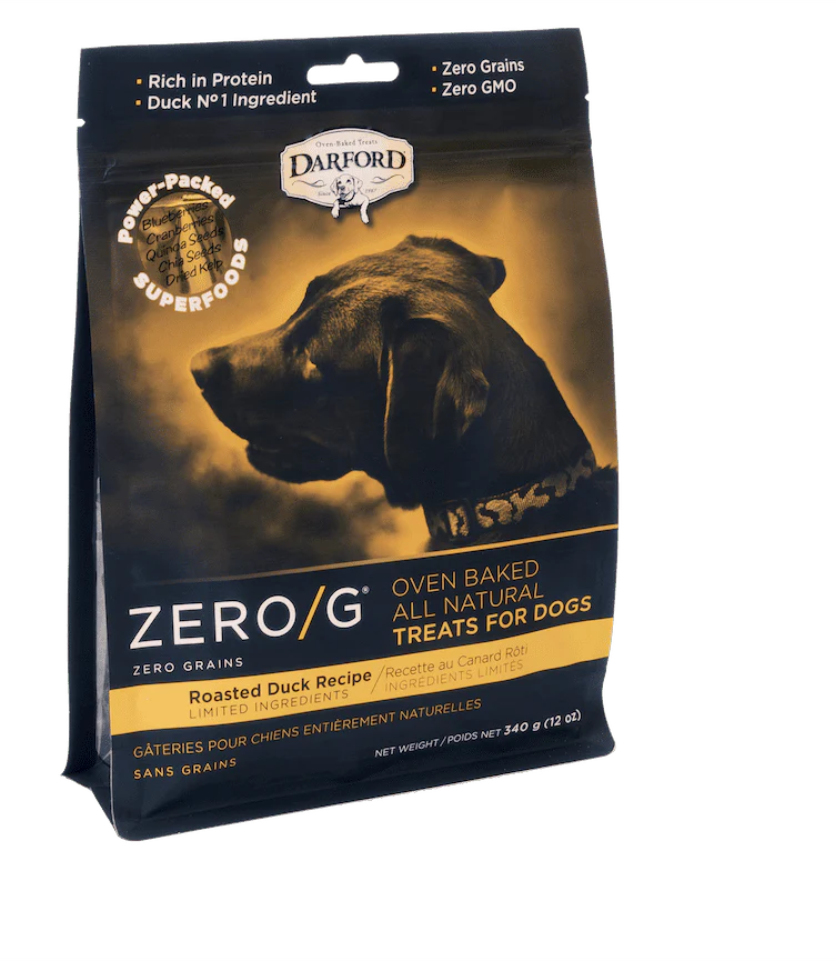 Darford Zero/G Oven Baked All Natural Dog Treats Roasted Duck Recipe 12 oz