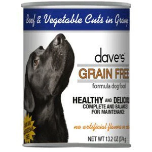 Dave's Dog Grain Free Beef & Vegetable In Gravy 13.2oz {L+x} C=12