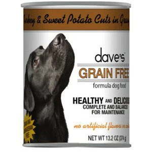 Dave's Dog Grain Free Turkey & Sweet Potato In Gravy 13.2oz {L+x} C=12