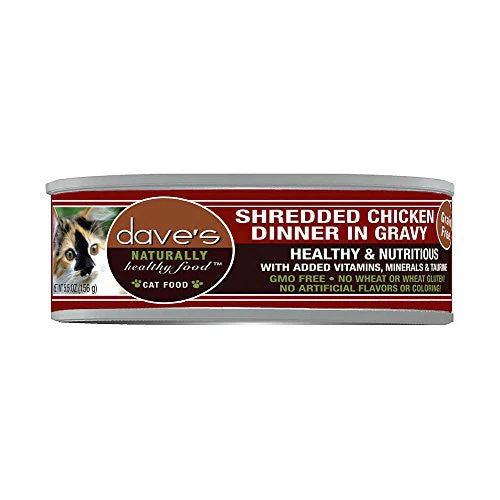 Dave's Pet Cat Naturally Healthy Shredded Chicken 5.5oz {L+x} C=24