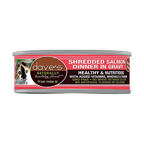 Dave's Pet Cat Naturally Healthy Shredded Salmon 5.5oz {L+x} C=24 - Image 2