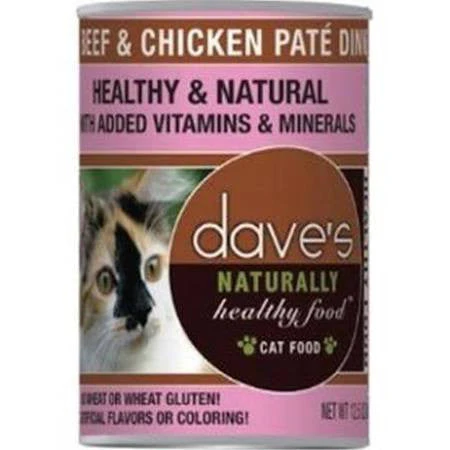Dave's Pet Food Cat Naturally Healthy Beef Chicken 12.5oz {L+x} C=12 - Image 2