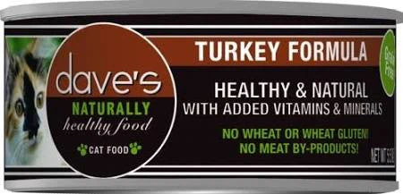 Dave's Pet Food Cat Naturally Healthy Turkey 5.5oz {L+x} C=24