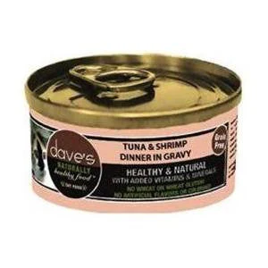Dave's Pet Food Cat Tuna & Shrimp Wgravy 5.5oz {L+x} C=24
