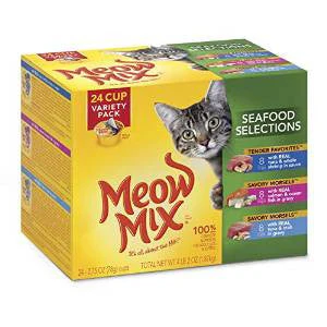 JM Smuckers Delmonte Mew Mix Tender Favorites Seafood Variety Pack 2-24/2.75oz. Cans {L-1} C= 799600 - Image 2