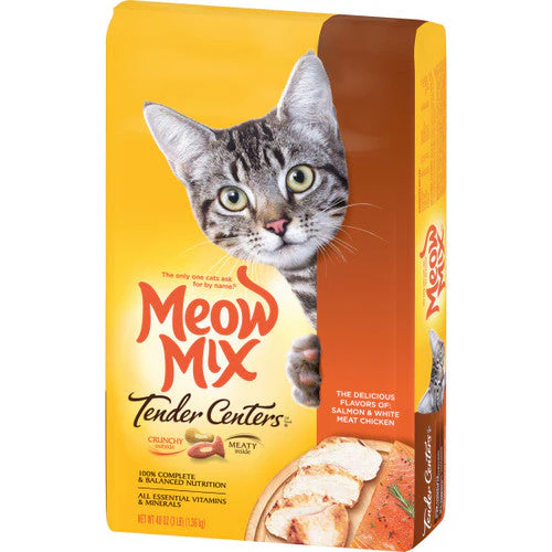 Meow-Mix Tender Centers Dry Cat Food Salmon & Chicken 3lb - Image 2